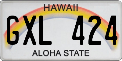 HI license plate GXL424