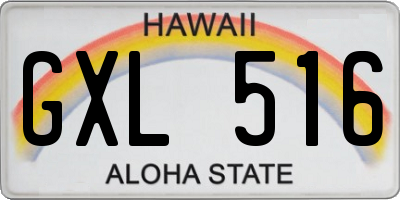 HI license plate GXL516