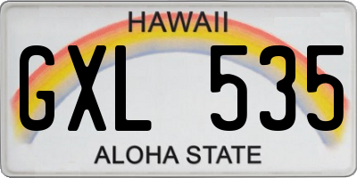 HI license plate GXL535