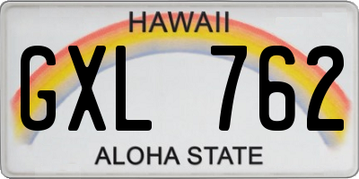 HI license plate GXL762