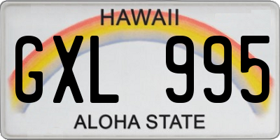 HI license plate GXL995
