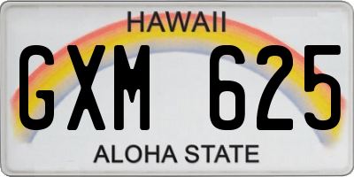 HI license plate GXM625