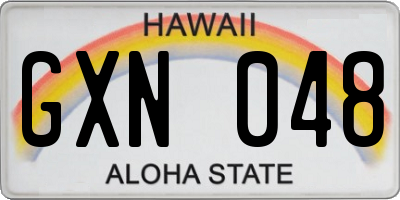 HI license plate GXN048