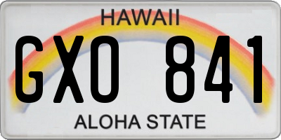 HI license plate GXO841
