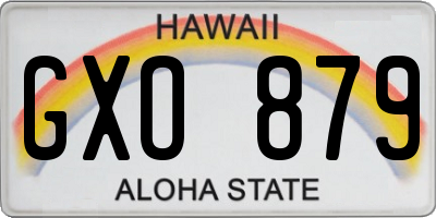 HI license plate GXO879