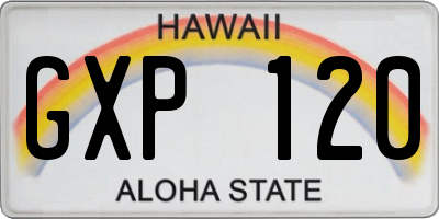 HI license plate GXP120