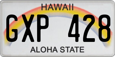 HI license plate GXP428