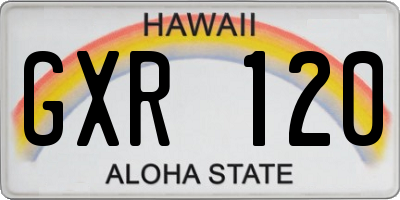 HI license plate GXR120