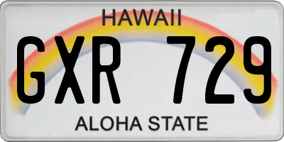 HI license plate GXR729