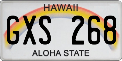 HI license plate GXS268