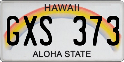 HI license plate GXS373