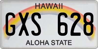 HI license plate GXS628