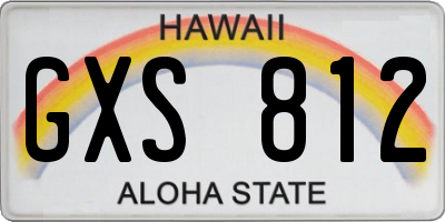 HI license plate GXS812