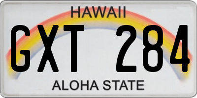 HI license plate GXT284