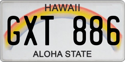HI license plate GXT886