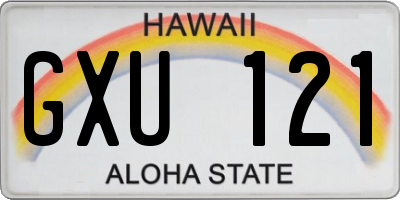 HI license plate GXU121