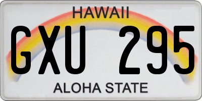 HI license plate GXU295
