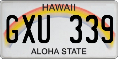 HI license plate GXU339