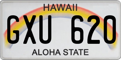 HI license plate GXU620