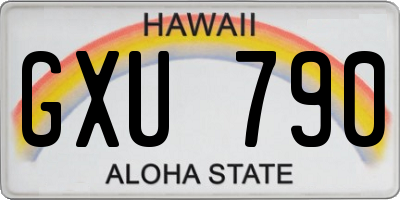 HI license plate GXU790