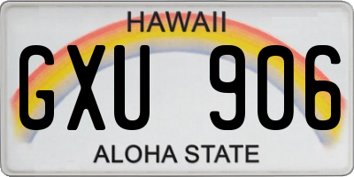 HI license plate GXU906