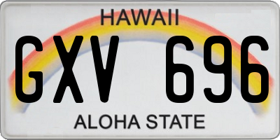 HI license plate GXV696