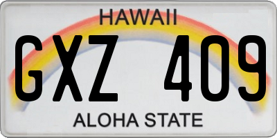 HI license plate GXZ409