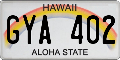 HI license plate GYA402