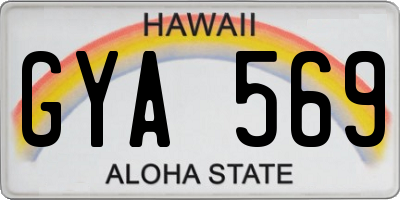 HI license plate GYA569