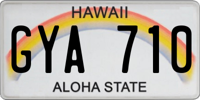 HI license plate GYA710
