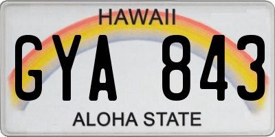 HI license plate GYA843