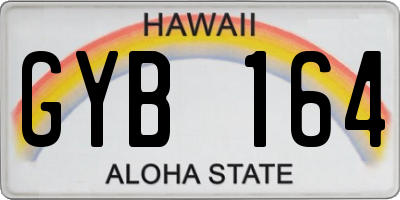 HI license plate GYB164