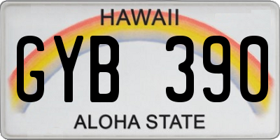 HI license plate GYB390