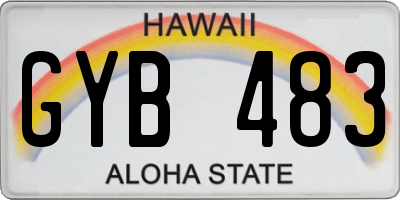 HI license plate GYB483