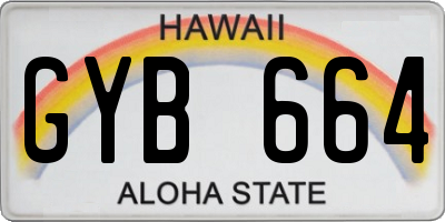 HI license plate GYB664