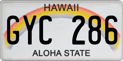 HI license plate GYC286