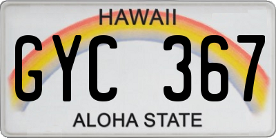 HI license plate GYC367