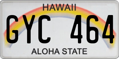 HI license plate GYC464