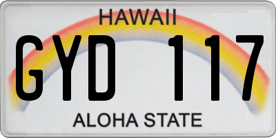 HI license plate GYD117