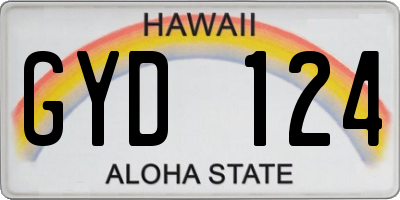 HI license plate GYD124