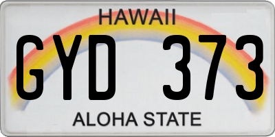 HI license plate GYD373