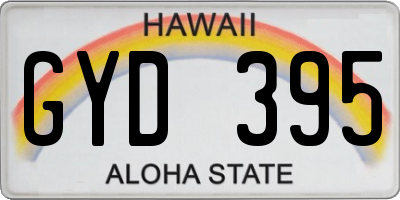 HI license plate GYD395