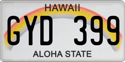 HI license plate GYD399
