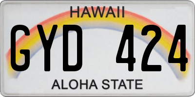 HI license plate GYD424