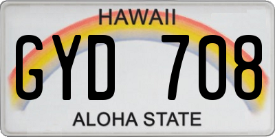 HI license plate GYD708