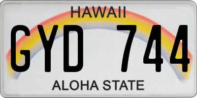 HI license plate GYD744