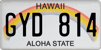 HI license plate GYD814