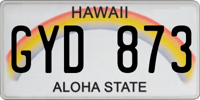 HI license plate GYD873