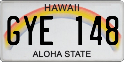 HI license plate GYE148