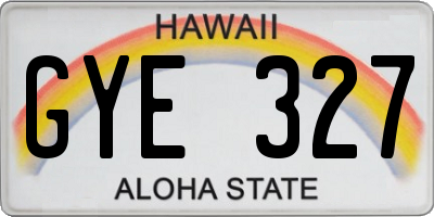 HI license plate GYE327